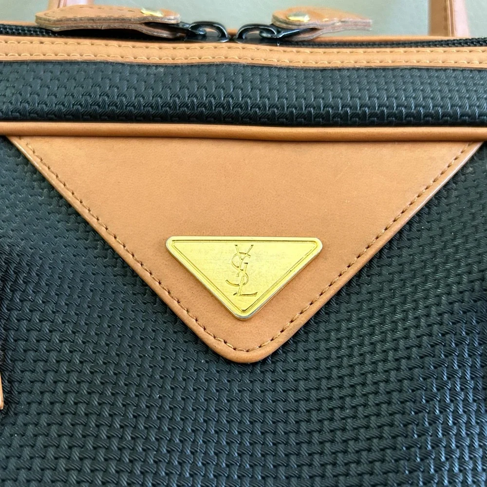 Yves Saint Laurent Black PVC Boston Bag